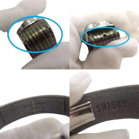 764219BC (S2) Louis Vuitton Bracelet Green Epi Leather - Picture 8 of 9